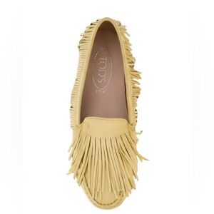 Tod's Tan Fringe Loafers